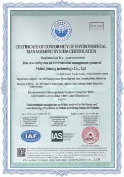 Certificado de Conformidad de Certificación del Sistema de Gestión Ambiental